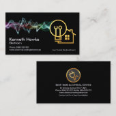 電気カラフル充電金ゴールドホームバルブスパナ 名刺 (正面/裏面)