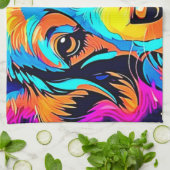 電気カラーポップ・アートのキニーアート キッチンタオル (折り畳み)