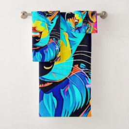 電気カラーポップ・アートのキニーアート バスタオルセット