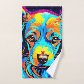 電気カラーポップ・アートのキニーアート バスタオルセット (ハンドタオル)