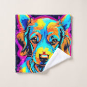 電気カラーポップ・アートのキニーアート バスタオルセット (ウォッシュタオル)