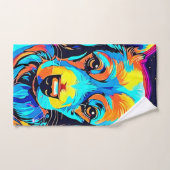 電気カラーポップ・アートのキニーアート バスタオルセット (ハンドタオル)