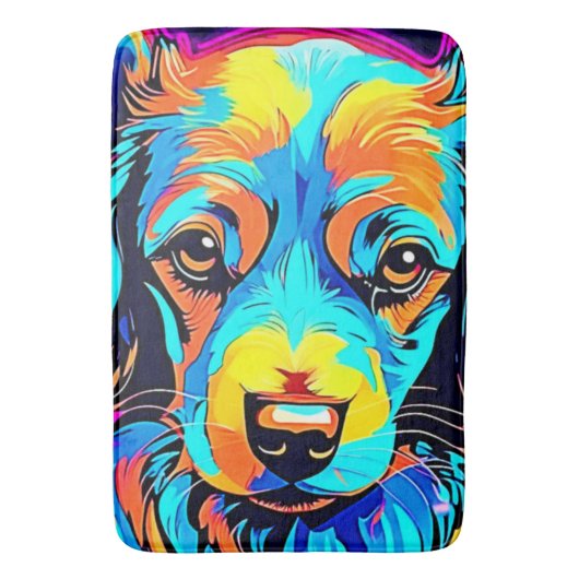 電気カラーポップ・アートのキニーアート バスマット (正面縦)