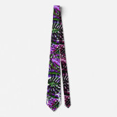 電気カラーポップ・アートのトロピカルパ葉ームアイランド ネクタイ (正面)