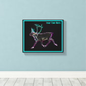 電気カリブー キャンバスプリント (インサイチュ (ウッドフロア))