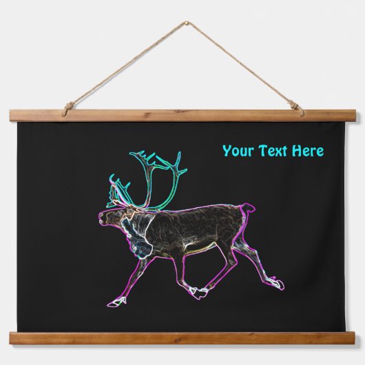 電気カリブー 吊り下げ型タペストリー (正面)