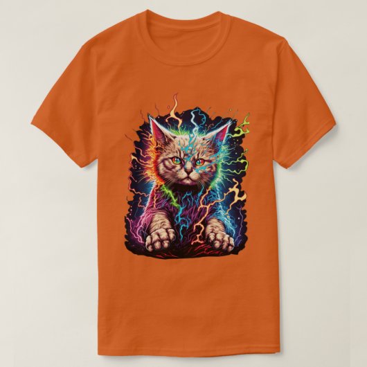 電気キャットパワーデザイン Tシャツ (デザイン正面)