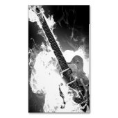 電気ギターを火に マグネット名刺 (正面縦)