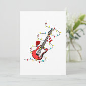 電気ギターサンタクロースミュージッククリスマス愛好家 招待状 (スタンド正面)