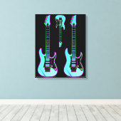 電気ギター キャンバスプリント (インサイチュ (ウッドフロア))