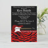 電気ギター 赤い誕生日招待状 #3 招待状 (スタンド正面)