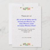 電気クリスマスツリー – ツリーのトリミングパーティー 招待状 (裏面)