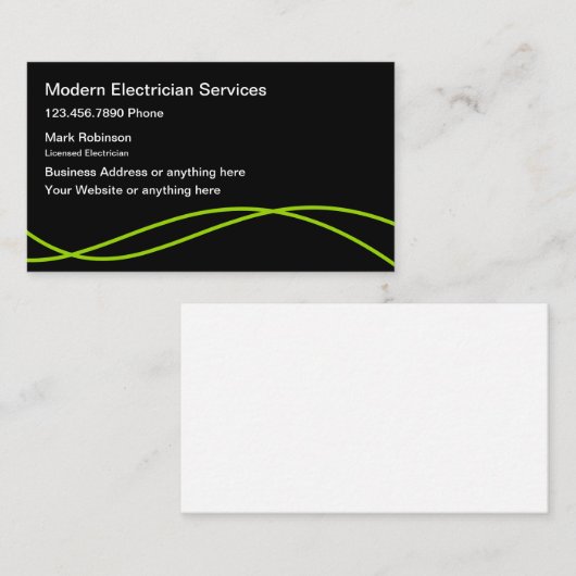 電気クール技師名刺 名刺 (正面/裏面)