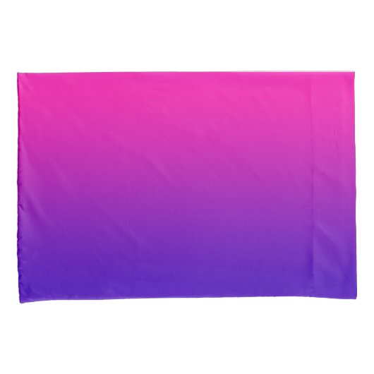 電気グラデーションホットピンクパープルフェミニングラデーション 枕カバー (正面右)