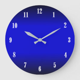 電気コバルトブルー白い数字2壁時計 ラージ壁時計