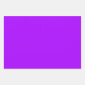 電気サイケデリック紫無地の色 ラッピングペーパーシート (正面2)