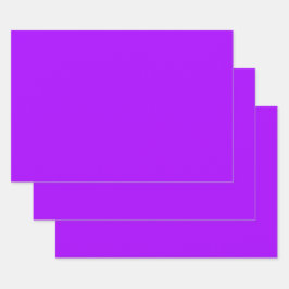 電気サイケデリック紫無地の色 ラッピングペーパーシート