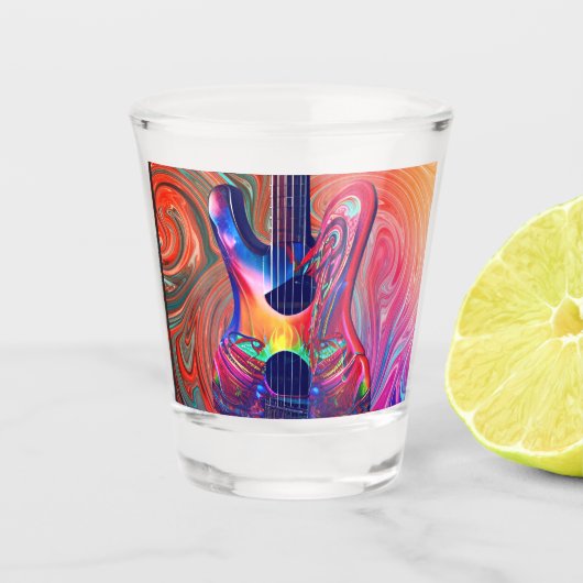 電気サイケデリック音響セミギター ショットグラス (正面)