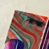 電気サイケデリック音響セミギター ビーチタオル (インサイチュ)