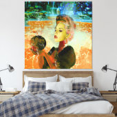 電気サイボーグ キャンバスプリント (インサイチュ (寝室))