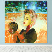 電気サイボーグ キャンバスプリント (インサイチュ (ウッドフロア))