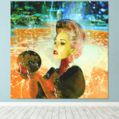 電気サイボーグ キャンバスプリント (インサイチュ (ウッドフロア))