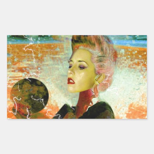 電気サイボーグ 長方形シール (正面)