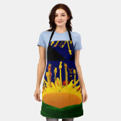 電気サンセット！ エプロン (着用した状態)