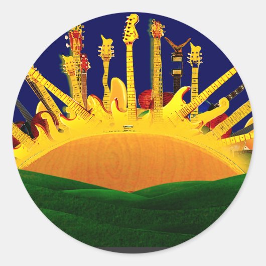 電気サンセット！ ラウンドシール (正面)