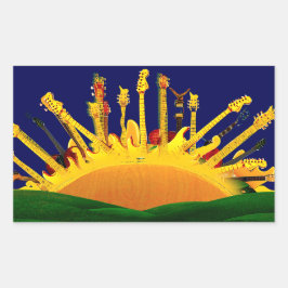 電気サンセット！ 長方形シール