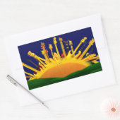 電気サンセット！ 長方形シール (封筒)