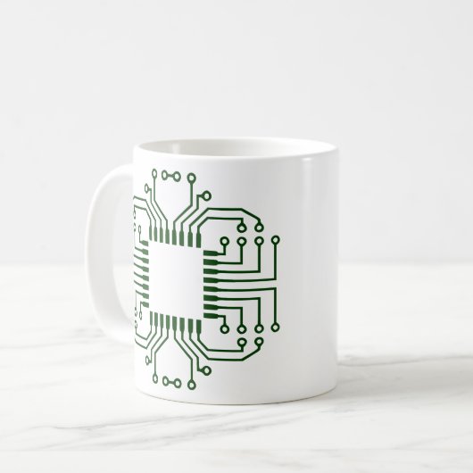 電気サーキットボードプロセッサ コーヒーマグカップ (正面左)