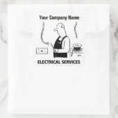 電気サービス漫画のシール スクエアシール (バッグ)