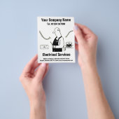 電気サービス漫画デザイン チラシ (手)