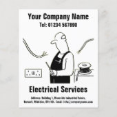電気サービス漫画デザイン チラシ (正面)