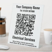 電気サービスQRコードデザイン台座標識 台座サイン (インサイチュ)