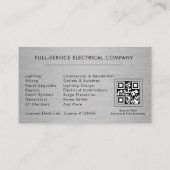 電気サービスQRコードプロフェッショナル 名刺 (裏面)