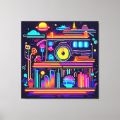 電気シティパルス キャンバスプリント (正面)