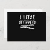 電気シャツIBEWユニオンパパTシャ退職したツ 案内ポストカード (正面/裏面)