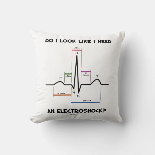 電気ショックが必要に見える？ EKG ECG クッション (正面)