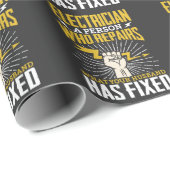 電気ジおもしろいョークことわざジョブユーモア ラッピングペーパー (ロールコーナー)