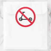 電気スクーターは標識シールを許さなかった ラウンドシール (バッグ)