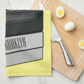 電気ストーブ漫画イラストレーション キッチンタオル (四つ折り)