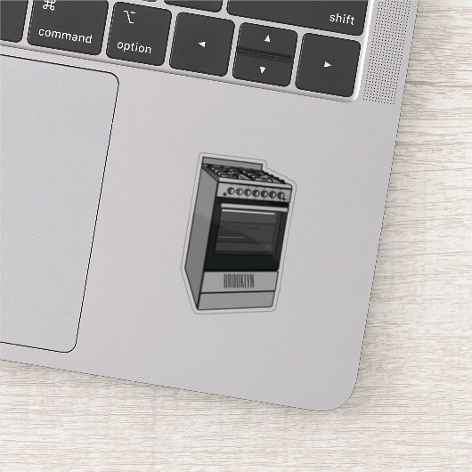 電気ストーブ漫画イラストレーション シール (詳細)