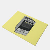 電気ストーブ漫画イラストレーション ドアマット (アングル)