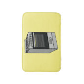 電気ストーブ漫画イラストレーション バスマット (正面縦)