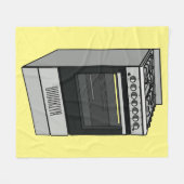 電気ストーブ漫画イラストレーション フリースブランケット (正面(横))