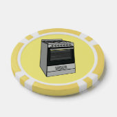 電気ストーブ漫画イラストレーション ポーカーチップ (シングル)