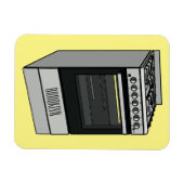 電気ストーブ漫画イラストレーション マグネット (横)