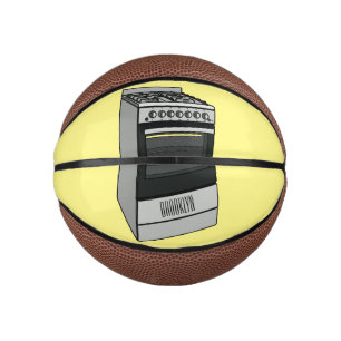 電気ストーブ漫画イラストレーション ミニバスケットボール